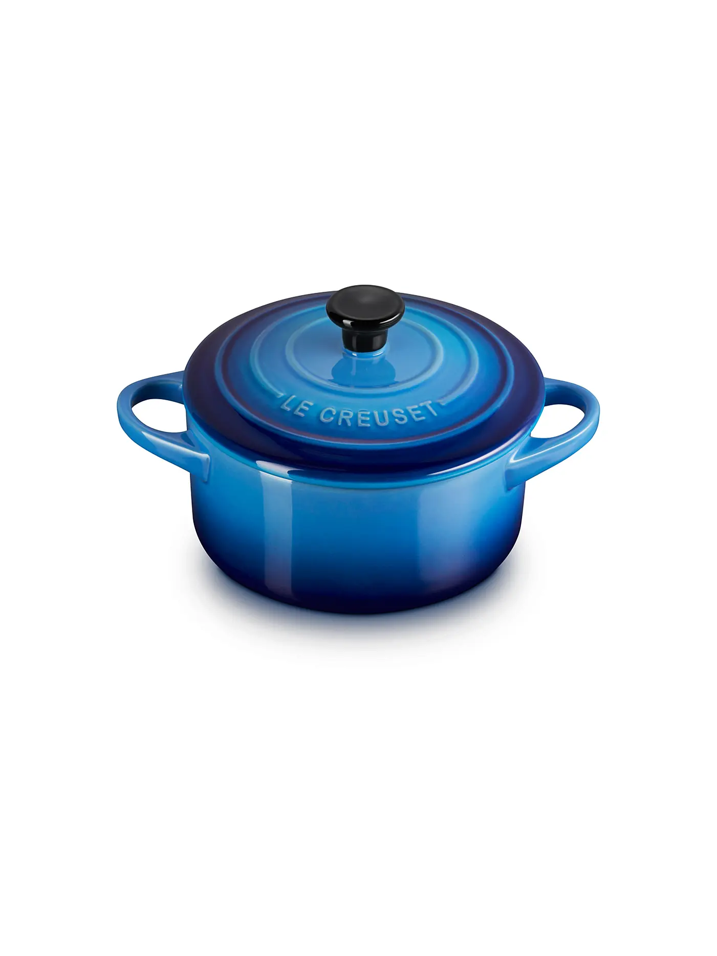 LE CREUSET | Mini Cocotte 14cm/0,65l KLASSIK Schwarz | blau